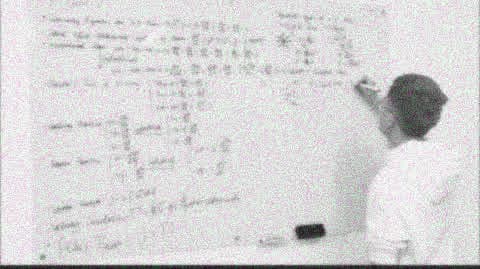 Yinghao Tang writing fluid mechanics notes on a whiteboard